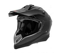 Cruizer Casco Bicicleta Cross homologado de color negro con visera parasol y tomas de aire traseros y delanteros, Interior Extraíble y lavable L Negro