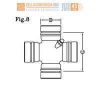 Crujido Cardánico 28,60 X 91,60 Para DAIHATSU GUD-85 - CR162