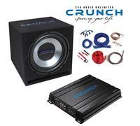 Crunch Cbp 1000 4 Canal Basspack Amplificador+Bassreflex Subbox+Cable -1000W