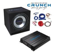 Crunch Cbp 1000 4 Canal Basspack Amplificador+Bassreflex Subbox+Cable -1000W