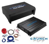 Crunch CBP1000F Amplificador Basspack 4 Canales + Subcaja Bass Reflex + Kit d...