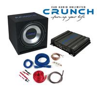 Crunch CBP500 2-Kanal Basspack Amplificador + Bassreflex Subbox + Kit 500W