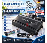 CRUNCH CRE400.4DSP-ISO - Amplificador 4 canales Clase A/B 6 canales 32 bits DSP Bluetooth Plug & Play
