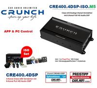 Crunch CRE400.4DSP-ISO.M5 DSP amplificador compatible con VW Golf VII 2012 -