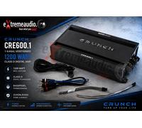 Crunch CRE600.1 Clase D Digital Mono Amplificador 1 Canal 1200 W con Mando a ...