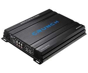 Crunch GPX-1000.4 Amplificador de coche de 4 canales - Amplificador de clase A/B con 4x125W RMS @2 Ohm, 2x250W puenteado @4 Ohm - Refuerzo de graves, filtro HPF/LPF, Cinch, amplificador de alta