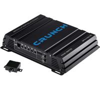 Crunch GPX1100.1D - Amplificador monobloque clase D con potencia máxima de 1100 W, refuerzo de graves, filtro subsónico y de paso bajo, RCA y entrada de alto nivel, control remoto de nivel de graves