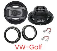 Crunch GTI62 Juego de cajas de altavoces coaxiales compatibles para VW Golf...