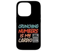 Crunching Numbers Is My Cardio Funny Retro Contabilidad CPA Carcasa para iPhone 14 Pro
