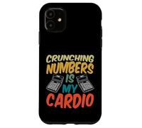 Crunching Numbers Is My Cardio Funny Vintage Contabilidad Carcasa para iPhone 11
