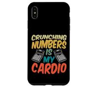 Crunching Numbers Is My Cardio Funny Vintage Contabilidad Carcasa para iPhone XS MAX