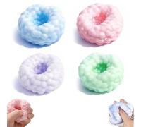 Crunchy Squishy Stress Ball,Squishy Fidget Toys Dough Crunchy Stress Ball,Ice Skin Crunchy Squishy Balls, Colorful Beads Sensory Toys,Stress Ball Soft Fidget for Kids and Adults (A-4pcs)