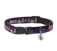 Crunchyroll - Collar de gato, collar separable con campana, The Apothecary Diaries Chibi Maomao Pose y logotipo morado, 8.5 a 12 pulgadas 0.5 pulgadas de ancho