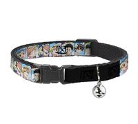 Crunchyroll - Collar para Gato, Collar Separable con Campana, Bloques de Postura de Siete Personajes del Club anfitrión de Ouran, día de Playa, 8.5 a 12 Pulgadas, 0.5 Pulgadas de Ancho