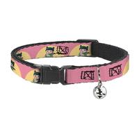 Crunchyroll - Collar para Gato, Collar Separable con Campana, The Apothecary Diaries Chibi Maomao Cat Pose Rosa Amarillo, 8.5 a 12 Pulgadas 0.5 Pulgadas de Ancho
