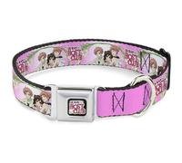 Crunchyroll - Collar para mascotas, collar de perro, hebilla de cinturón de seguridad de metal, Ouran Host Club Haruhi y Hitachiin Twins Lilies Pose Rosas, 11 a 16.5 pulgadas 1.0 pulgadas de ancho