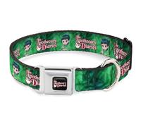 Crunchyroll Collar para mascotas, collar de perro, hebilla de cinturón de seguridad de metal, The Apothecary Diaries Maomao Grinding Pose y Logo Greens, 9.5 a 13 pulgadas 1.0 pulgadas de ancho