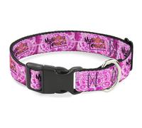 Crunchyroll - Collar para Mascotas, Collar de Perro, Hebilla de plástico, Logotipo de Mushoku Tensei Title Pinks, 11 a 16.5 Pulgadas, 1.0 Pulgadas de Ancho