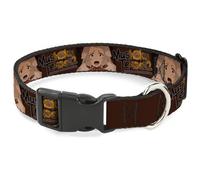 Crunchyroll - Collar para Mascotas, Collar de Perro, Hebilla de plástico, Mushoku Tensei Pursena Adoldia Pose y Logotipo del título, marrón, 16 a 23 Pulgadas, 1.5 Pulgadas de Ancho