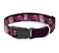 Crunchyroll - Collar para Mascotas, Collar de Perro, Hebilla de plástico, Mushoku Tensei Rudeus y Paul Pose y Logotipo del título Rosas, 9.5 a 14.5 Pulgadas, 0.5 Pulgadas de Ancho