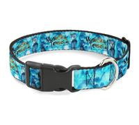 Crunchyroll - Collar para Mascotas, Collar de Perro, Hebilla de plástico, Mushoku Tensei Rudeus y Roxy Pose y Logotipo del título Blues, 7 a 8.5 Pulgadas 0.5 Pulgadas de Ancho