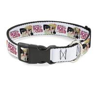 Crunchyroll - Collar para Mascotas, Collar de Perro, Hebilla de plástico, Ouran Host Club Kyoya Haruhi y Antoinette Pose Blanco, 9.5 a 14.5 Pulgadas 0.5 Pulgadas de Ancho