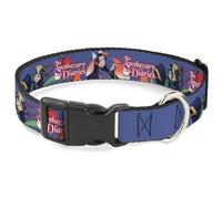 Crunchyroll Collar para mascotas, collar de perro, hebilla de plástico, The Apothecary Diaries Jinshi y Maomao Pose y logotipo morado, 11 a 16.5 pulgadas 1.0 pulgadas de ancho