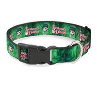 Crunchyroll Collar para mascotas, collar de perro, hebilla de plástico, The Apothecary Diaries Maomao Grinding Pose y Logo Greens, 9.5 a 14.5 pulgadas 0.5 pulgadas de ancho