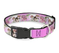 Crunchyroll - Collar para Mascotas, Collar para Perro, Hebilla de plástico, Ouran Host Club Haruhi y Hitachiin Twins Lilies Pose Pinks, 15 a 24 Pulgadas, 1.0 Pulgadas de Ancho