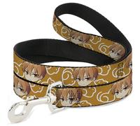 Crunchyroll - Correa para mascotas, correa para perro, cesta de frutas Chibi Kyo Soma y kimono con icono de gato naranja y blanco, 4 pies de largo 0.5 pulgadas de ancho