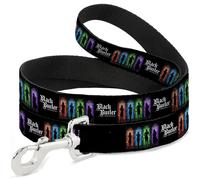 Crunchyroll - Correa para mascotas, correa para perro, siluetas negras de cabeza de casa de mayordomo y logotipo, multicolor, 6 pies de largo y 1.5 pulgadas de ancho