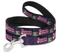 Crunchyroll - Correa para mascotas, correa para perro, The Apothecary Diaries Chibi Maomao Pose y logotipo morado, 4 pies de largo y 1.0 pulgadas de ancho