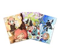 Crunchyroll Spy x Family-Juego de láminas Clearfile (3 Unidades) -Original & Licencia, Amarillo, colorato