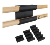 CrunchyWorks Drumstick - Soporte de pared para tambor, con equipo de montaje, almohadilla adhesiva para colocar en la pared, color negro