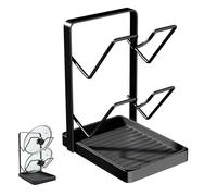 Crunier Organizador de Sartenes Plegable,Sujeta Tapas Cocina,Soporte Tapas Ollas,Organizador Ollas y Sartenes,Plegable para Ahorrar Espacio,Fondo Sólido para Prevención de Fugas