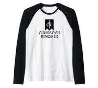 Crusader Kings III game logo black Camiseta Manga Raglan