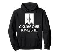 Crusader Kings III game logo white Sudadera con Capucha