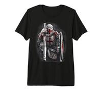 Crusader Knights Templario Verso religioso Guerrero Cristiano Camiseta Premium
