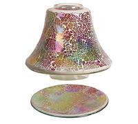 Crusader Limited Aroma Jar Candle Shade & Plate Set - Rainbow Crackle