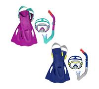 BESTWAY Set Snorkel Máscara + Tubo + Aletas Hydro Pro Black Sea 24x57x15 cm Multicolor
