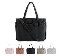 Crush Bow Tote Bag For Women, Crush Bow Tote Bag, Stylish Suitable, for Women Work Gym Grocery Travel (Black)