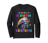 Crush Kindergarten Unicorn Monster Truck Back to School Manga Larga