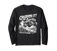 Crushing It George Washington Monster Truck 4 de Julio Manga Larga