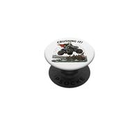 Crushing It George Washington Monster Truck 4 de Julio PopSockets PopGrip Adhesivo