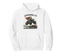 Crushing It George Washington Monster Truck 4 de Julio Sudadera con Capucha