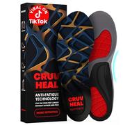 CRUVHEAL Plantillas ortopédicas de trabajo, antifatiga, soporte de arco medio, para hombres y mujeres, fascitis plantar, pies planos, alivia el dolor de pies, plantillas para botas de trabajo de pie