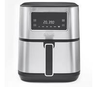 CRUX Freidora de Aire Digital Sin Aceite 6 L, Control Táctil con 8 Menús Preprogramados, Temperatura y Tiempo Regulable, Sartén y Bandeja Antiadherentes Aptas para Lavavajillas, 1500 W, Blanco