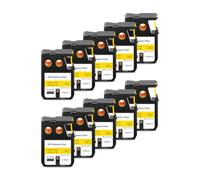 Cruxer 10 paquete de cinta de etiquetas de repuesto para 1868772 A1868772 Negro sobre amarillo Cinta de vinilo Autoadhesiva industrial multiuso 19 mm x 7 m Compatible con DYMO XTL-300 XTL-500