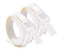 Cruxer 2 unidades compatibles con Dymo 3D S0898100 520101 cintas de repujado de plástico transparente, 9 mm x 3 m, repuesto para 814580 1595GY 18577 20008CP Motex E-101 E-303 rotulador