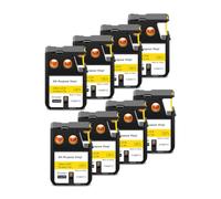 Cruxer 8 paquete de cinta de etiquetas de repuesto para 1868772 A1868772 Negro sobre amarillo Cinta de vinilo Autoadhesiva industrial multiuso 19 mm x 7 m Compatible con DYMO XTL-300 XTL-500